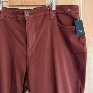 KUT from the KLOTH Rust High Rise Ankle Skinny Pants